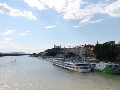 Donau. Blick auf Bratislava.