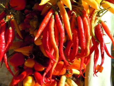 Paprika auf dem Markt. Palma de Mallorca.