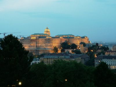 Blick auf den Burgpalast von Gellértberg. Budapest.