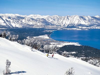 Sonnenskilaufen in Heavenly Lake Tahoe.