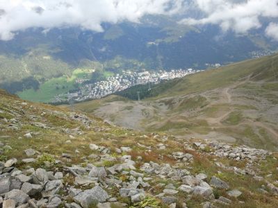 Blick auf Davos vom Jakobshorn aus.