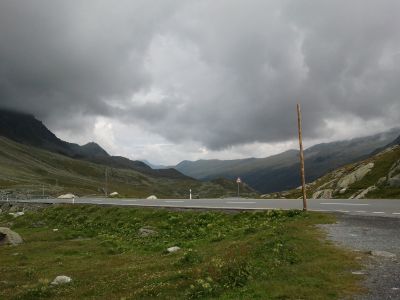 Die Flüelapasshöhe auf ca. 2400 m.