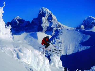 Skifahren am Grand Targhee.