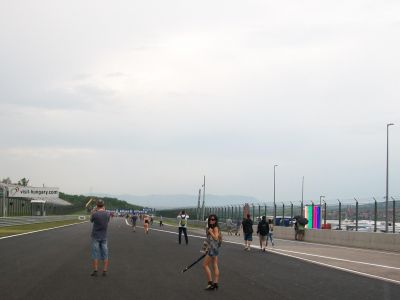 Streckenbegehung des weltberühmten Hungaroring vor dem F1-Rennen.