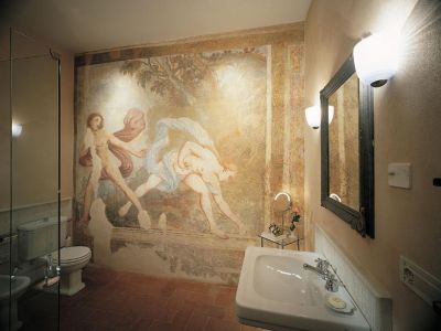 Ein Badezimmer im Palazzo Arzaga Hotel SPA & Golf Resort.