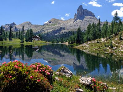 Cortina d'Ampezzo: Rifugio am Federasee Lago di Federa.