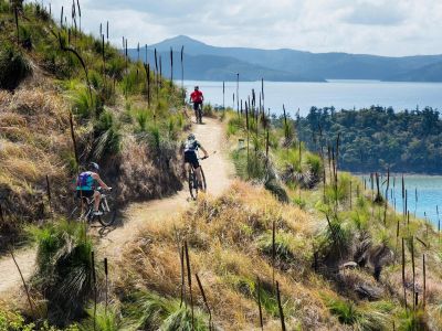 Mountainbiken auf South Molle Island.