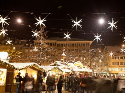 Der St. Galler Christchindli-Markt im Sternenglanz.