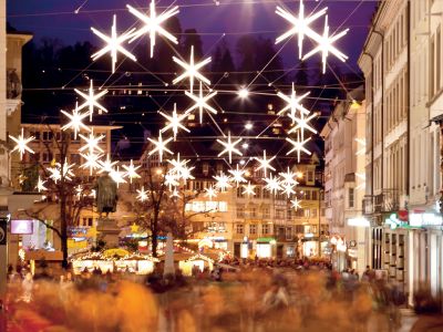 Der St. Galler Christchindli-Markt im Sternenglanz.