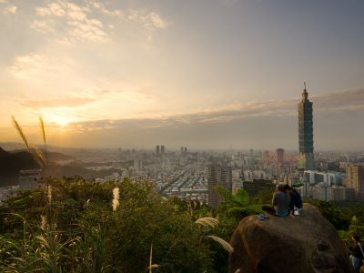 Taipei City mit dem Taipei 101 (Taipei Financial Center).