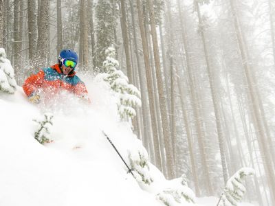 Tree Skiing in den Wäldern von Beaver Creek.