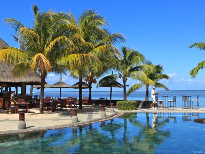 Restaurant Infinity Blue des Heritage Awali auf Mauritius.