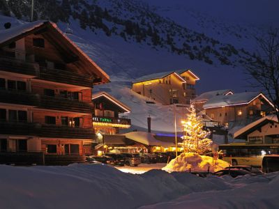 Winterlandschaft im Bergdorf Malbun.