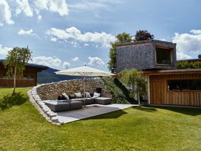 Lounge im Hotelgarten, Naturhotel Aufatmen, Leutasch/Tirol