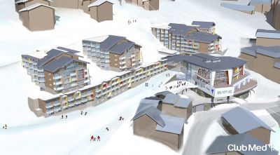 Grundsteinlegung für Club Med Val Thorens in den französischen Alpen