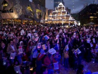 Melbourne leuchtet im australischen Winter